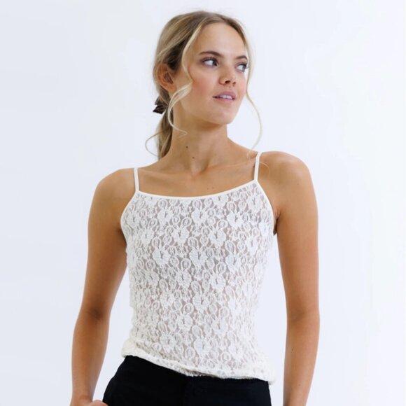 Other - Basic White Lace Cami Slip